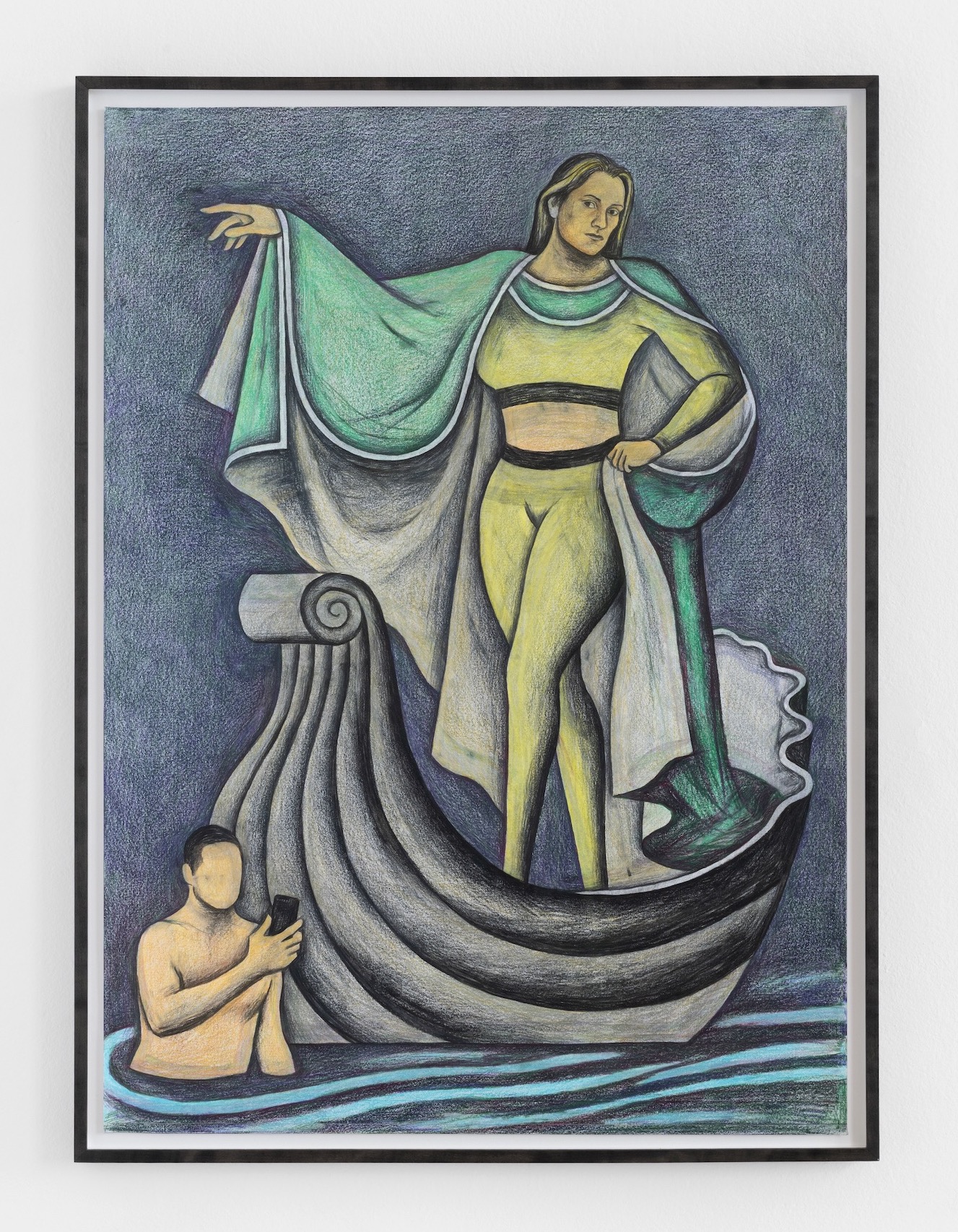 Lohengrin, 2024, coloured pencil on paper, 68,5 x 94,5 cm