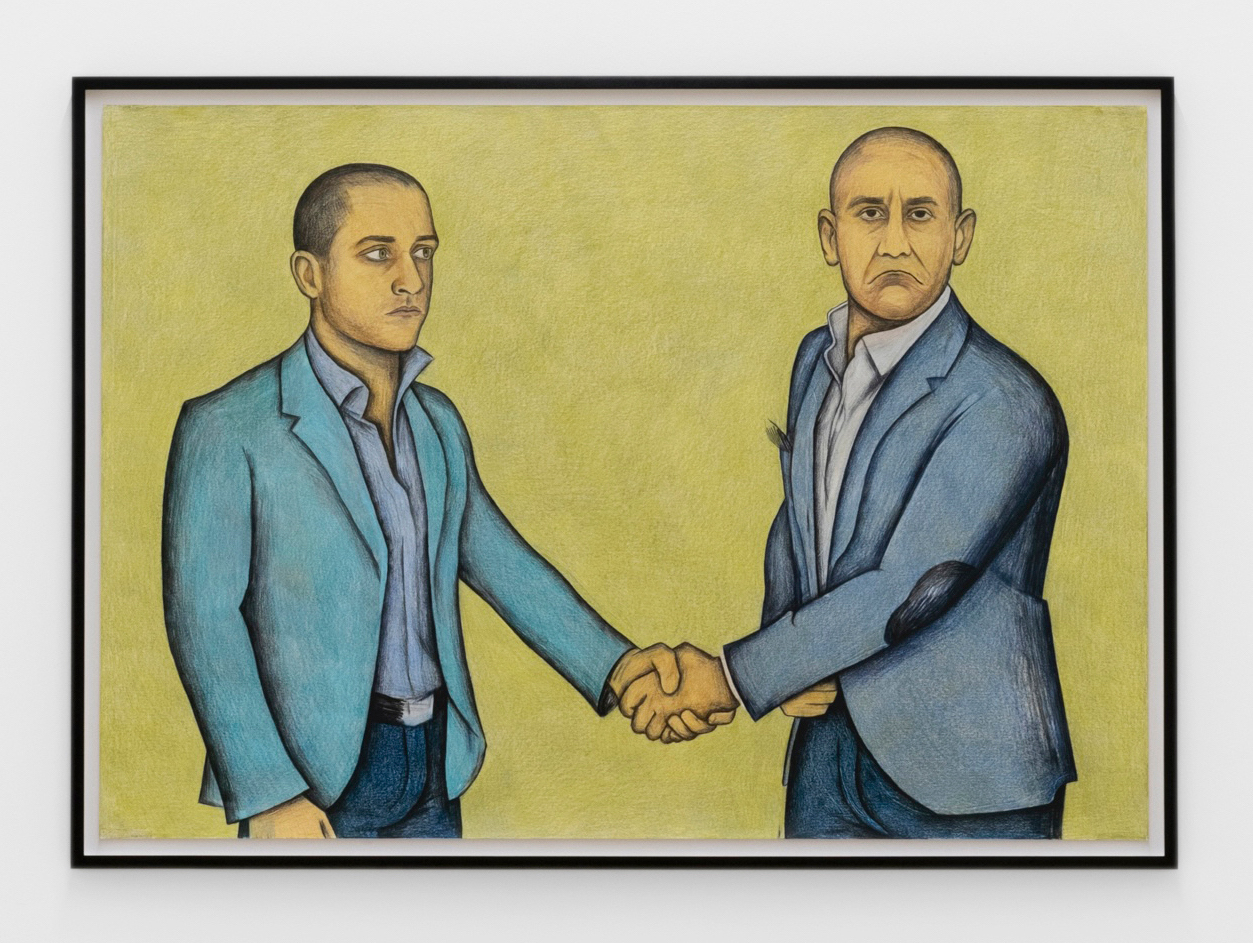 Self-portrait, 2024, coloured pencil on paper, 70 x 100 cm