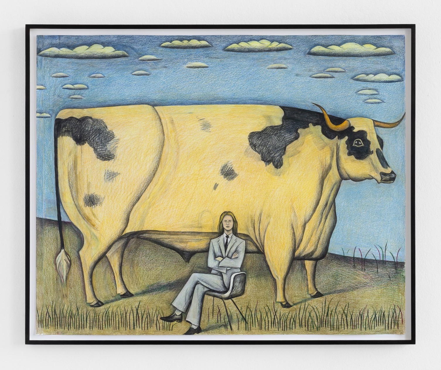 Untitled, 2023, coloured pencil on paper, 60 x 95 cm